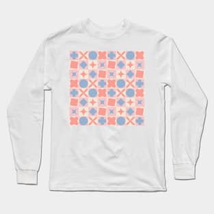 Modern Candy Colors Forms Flat Design Background Pattern Seamless Long Sleeve T-Shirt